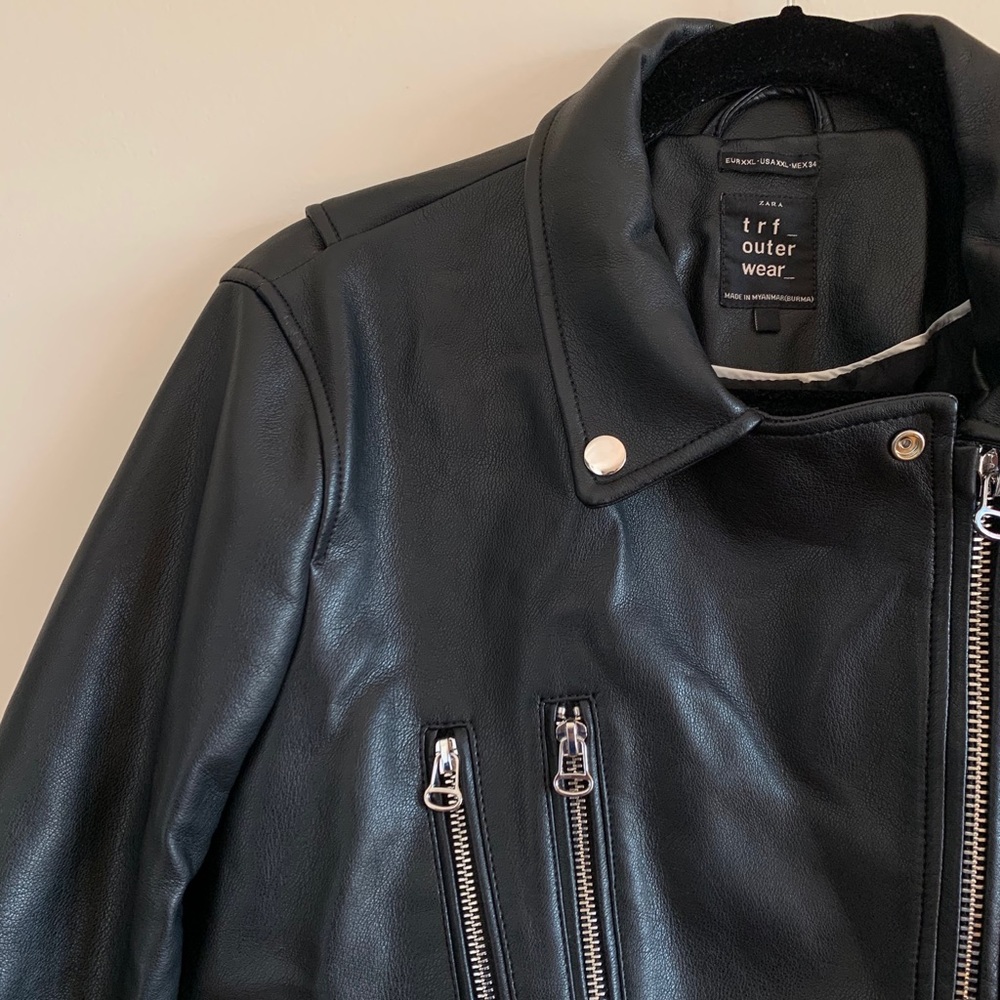 Zara Vegan Leather Jacket Size XXL/Medium